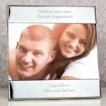 Personalised Any Message 6×4 Landscape Square Silver Photo Frame - Image 5