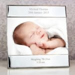 Personalised Any Message 6×4 Landscape Square Silver Photo Frame - Image 7