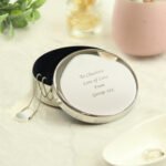 Personalised Any Message Round Silver Nickel Plated Trinket Box - Image 2