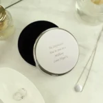 Personalised Any Message Round Silver Nickel Plated Trinket Box - Image 2