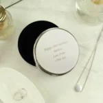 Personalised Any Message Round Silver Nickel Plated Trinket Box - Image 4