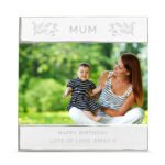 Personalised Floral Design 6x4 Landscape Square Silver Photo Frame - Image 6