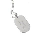 Personalised Any Message Stainless Steel Dog Tag Necklace - Image 3