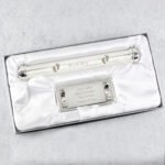 Personalised 'It's A Boy!' Baby Footprints Motif Silver Plated Certificate Holder - Image 2