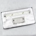 Personalised 'It's A Boy!' Baby Footprints Motif Silver Plated Certificate Holder - Image 2