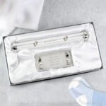Personalised 'It's A Boy!' Baby Footprints Motif Silver Plated Certificate Holder - Image 3