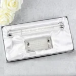Personalised Any Message 'On Your Christening' Silver Plated Certificate Holder - Image 3