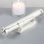 Personalised 'On Your Christening' Silver Plated Certificate Holder