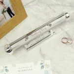 Personalised Any Message 'Wedding Day' Silver Plated Certificate Holder - Image 5