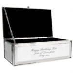 Personalised Any Message Mirrored Glass Jewellery Box - Image 8