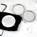 Personalised Birthday Butterflies Motif Round Silver Nickel Plated Compact Mirror - Image 2