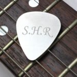 Personalised Initials Silver Stainless Steel Plectrum