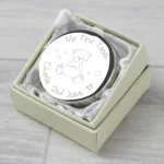 Personalised Any Message Teddy Motif ‘My First Tooth’ Silver Finish Trinket Box
