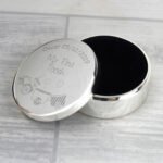 Personalised Any Message Train Motif 'My First Tooth' Silver Finish Trinket Box - Image 3