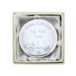 Personalised Any Message Train Motif 'My First Tooth' Silver Finish Trinket Box - Image 5