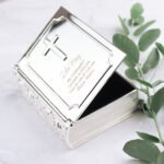 Personalised Any Message Silver Finish Bible Trinket Box