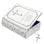 Personalised Any Message Silver Finish Bible Trinket Box - Image 5