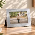 P0102F11 Personalised Any Message 6x4 Landscape Silver Finish Metal Photo Frame New 4