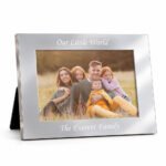 P0102F11 Personalised Any Message 6x4 Landscape Silver Finish Metal Photo Frame New 5
