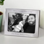 Personalised Any Message 6x4 Landscape Silver Plated Photo Frame - Image 4