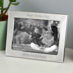 Personalised Any Message 6x4 Landscape Silver Plated Photo Frame - Image 4