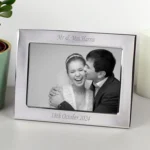 Personalised Any Message 6x4 Landscape Silver Plated Photo Frame - Image 6