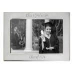 Personalised Any Message 6x4 Landscape Silver Plated Photo Frame - Image 7