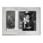 Personalised Any Message 6x4 Landscape Silver Plated Photo Frame - Image 7