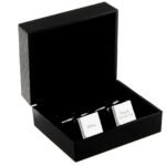 Personalised Wedding Role (1 Line) Silver Finish Square Cufflinks - Image 4