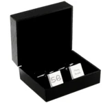 Personalised Birthday Silver Finish Square Cufflinks - Image 3