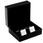 Personalised Any Message (2 Lines) Silver Finish Square Cufflinks - Image 3