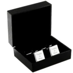 Personalised Any Message (3 Lines) Silver Finish Square Cufflinks - Image 5