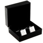 Personalised ‘Best Man’ Decorative Top Hat Motif Wedding Silver Finish Square Cufflinks - Image 2