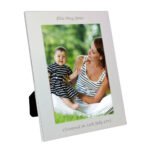 Personalised Any Message 5x7 Portrait Silver Aluminium Photo Frame - Image 3