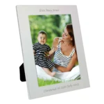 Personalised Any Message 5x7 Portrait Silver Aluminium Photo Frame - Image 7