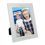 Personalised Any Message 5x7 Portrait Silver Aluminium Photo Frame - Image 8