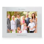 Personalised Any Message 7x5 Landscape Silver Aluminium Photo Frame - Image 10