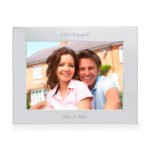 Personalised Any Message 7x5 Landscape Silver Aluminium Photo Frame - Image 12