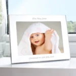 Personalised Any Message 7x5 Landscape Silver Aluminium Photo Frame