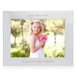 Personalised Any Message 7x5 Landscape Silver Aluminium Photo Frame - Image 3