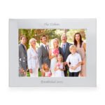 Personalised Any Message 7x5 Landscape Silver Aluminium Photo Frame - Image 10