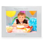 Personalised Any Message 7x5 Landscape Silver Aluminium Photo Frame - Image 4