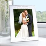 Personalised ‘Happily Ever After’ 5×7 Portrait Silver Aluminium Photo Frame