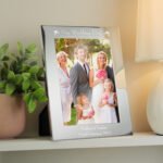 Personalised ‘Our Wedding Day’ Hearts Motif 5×7 Portrait Silver Aluminium Photo Frame - Image 4
