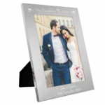 Personalised ‘Our Daughter's Wedding’ Hearts Motif 5×7 Portrait Silver Aluminium Photo Frame - Image 4