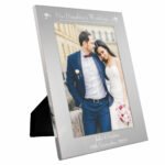 Personalised ‘Our Daughter's Wedding’ Hearts Motif 5×7 Portrait Silver Aluminium Photo Frame - Image 5