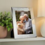 Personalised ‘Mother & Father of the Groom’ Decorative 5×7 Portrait Silver Aluminium Photo Frame - Image 2