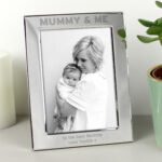 Personalised ‘Mummy & Me’ 5×7 Portrait Silver Aluminium Photo Frame - Image 2