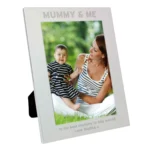 Personalised ‘Mummy & Me’ 5×7 Portrait Silver Aluminium Photo Frame - Image 4