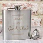 Personalised Any Message Classic Design Stainless Steel Hip Flask - Image 5